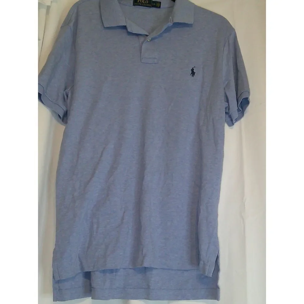 Polo Ralph‎ Lauren Light Blue Classic Fit Polo Shirt Casual Preppy L/G